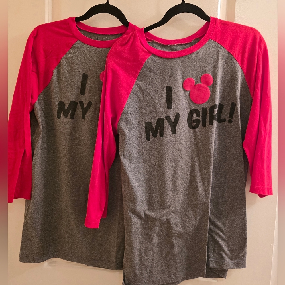 His And Hers Disneyland Shirt Both Size MEDIUM